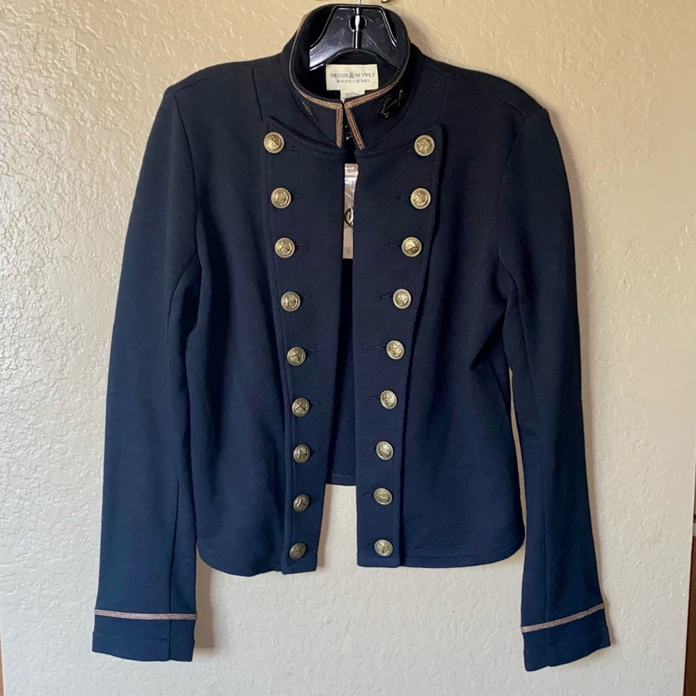Denim & Supply Ralph Lauren Black Military Jacket - Picture 3 of 9